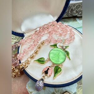 Retired Kirk’s Folly Moon Ladybug Necklace